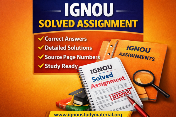 Ignou Solved Assignments in Pdf